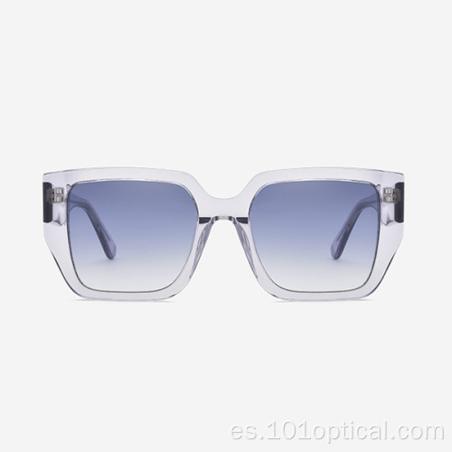 Gafas de sol angulares cuadradas de acetato para mujer